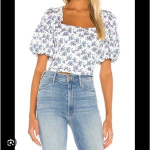 For Love & Lemons Taggart Floral Crop Top
